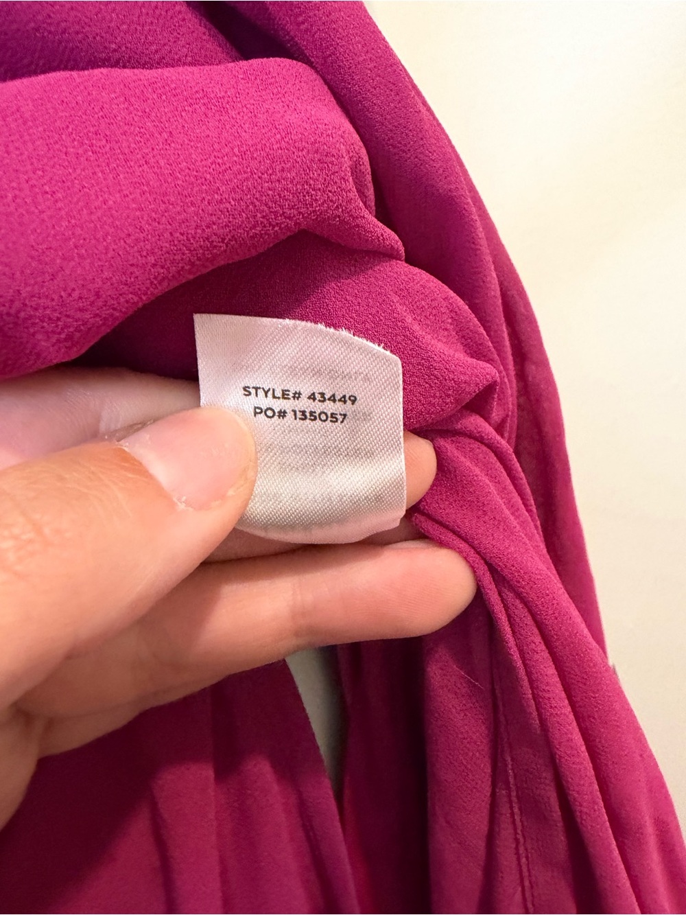 NWT LULU’S Heavenly Hues Magenta Maxi Dress Plunge Chiffon Gown - Picture 7 of 9